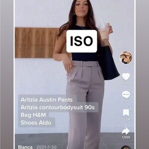 ISO Aritzia Women's Taupe Austin Trousers